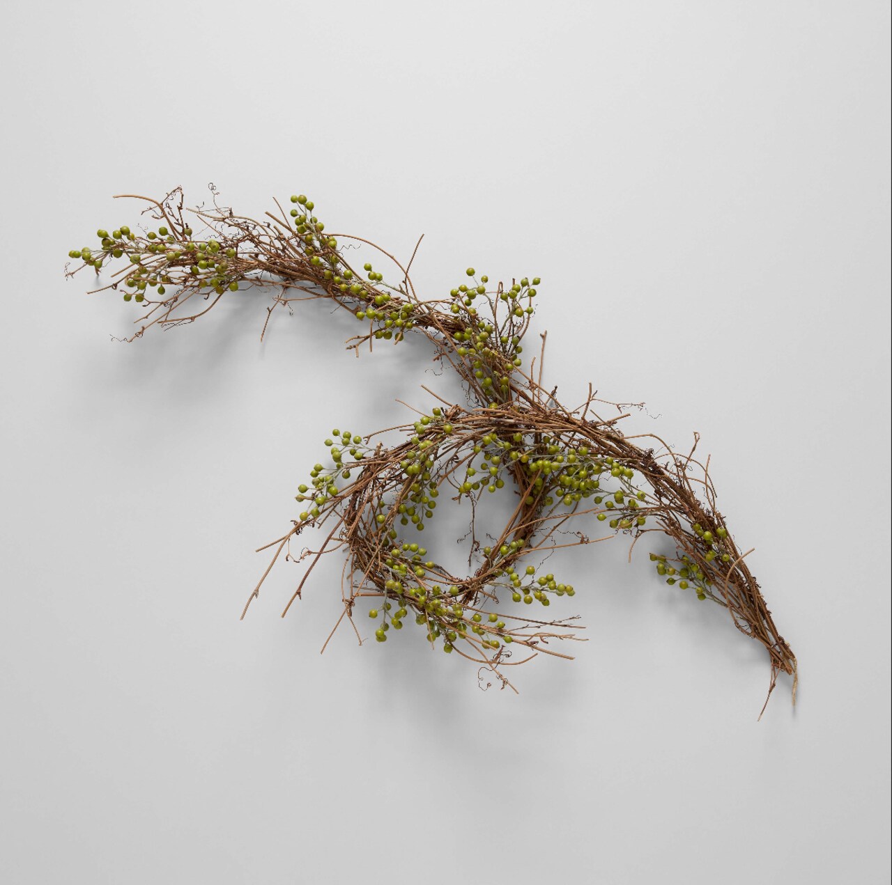 Summer EcoFaux Green Ilex Berry Garland, 6' artificial natural decoration by Bloomist